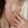 Retro Minimalist Persimmon Design Necklace For Women Versatile Sweater Chain