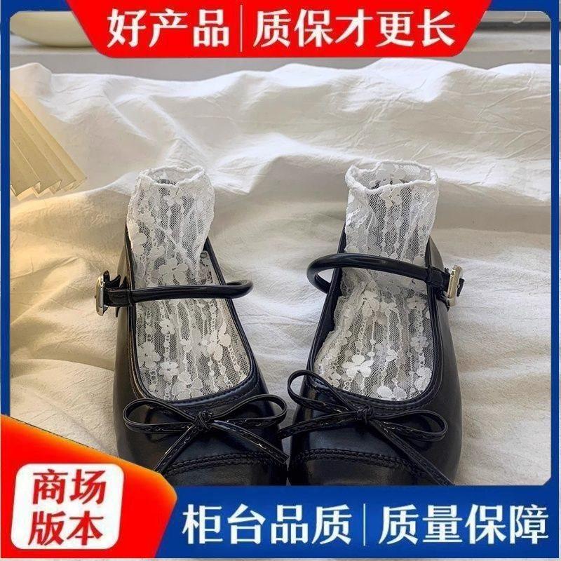 Girls French Mary Jane shoes spring and summer new children's small leather shoes medium and large children's single shoes shallow mouth shoes