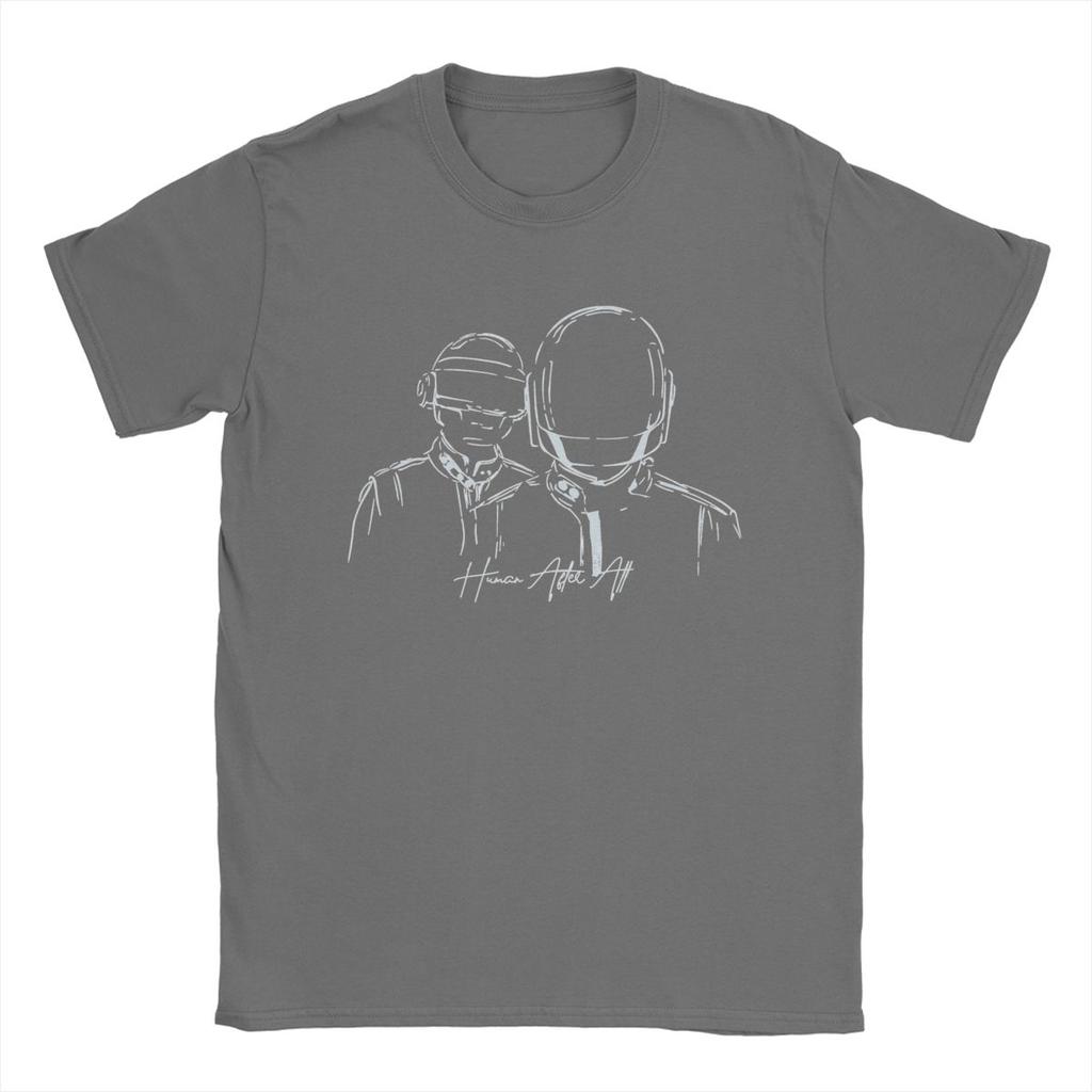 Human After All Daft Punk Herren T-Shirt Freizeit T-Shirt Kurzarm Rundhals T-Shirt Reine Baumwolle Geburtstagsgeschenk Kleidung