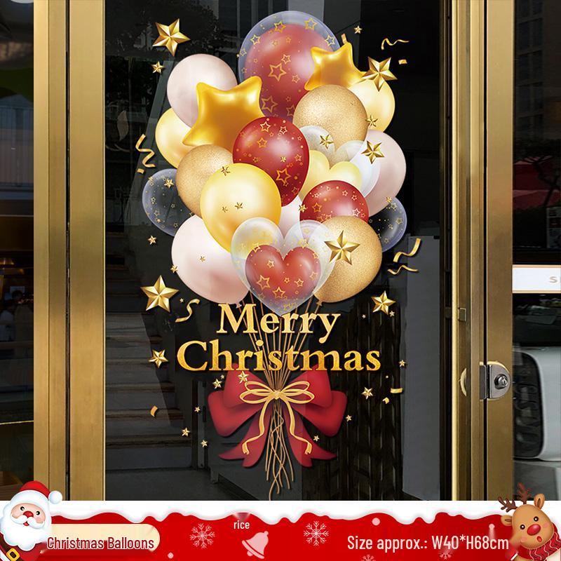 Christmas Tree Ornaments & Window Clings Set: Festive Static Stickers for Glass, Doors, and Holiday Decor