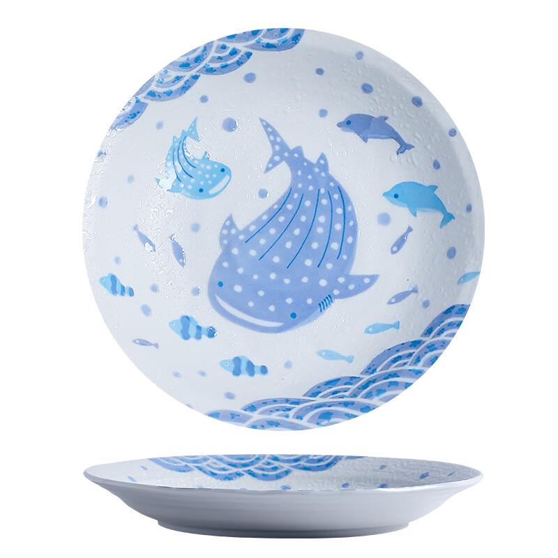 ZISIZ Ceramic Whale Shark Dinner Plate