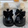 Fashion Winter Japanese Sweet Platform Shoes Women Warm Bow Vintage Kawaii Pumps Plush Ankle Boots Female Casual Comfortable Bootes