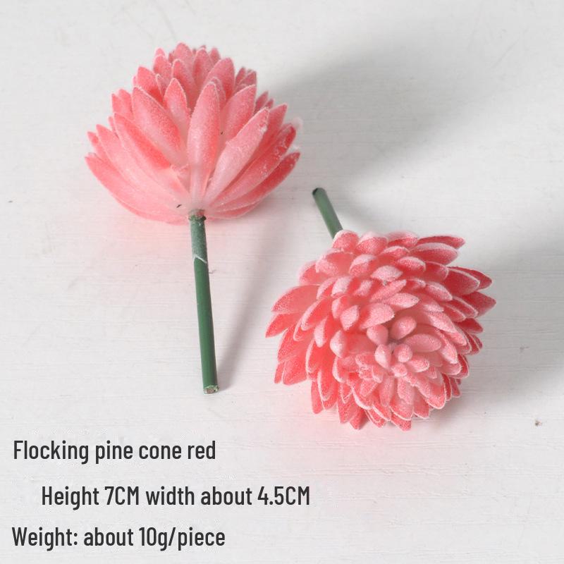 Mini Flocking Artificial Succulent Bonsai for DIY Wall Decor