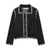 Kaslead New Arrival Women's Clothing Fashion Style Patchwork Lapel Knitting Jacket with Skirt 9874114 9874116