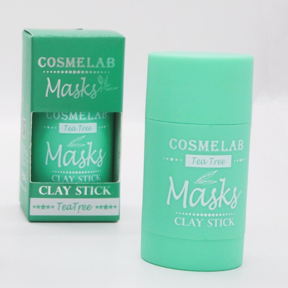 

Твердая маска с зеленым чаем, маска мазка, контроль жирности, очищающая грязевая маска, увлажняющая маска для лица, против прыщей, для удаления черных точек, 45 г зелёный