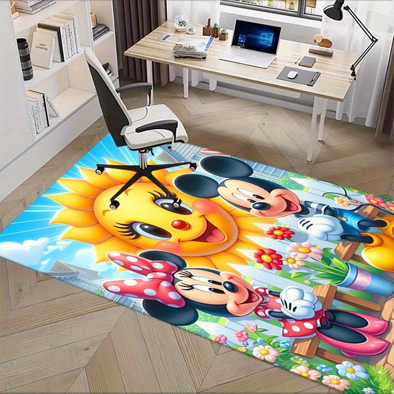 1pcOffice Carpet, Desk Mat, Gift for Home Decor, Mickey Mouse and Minnie Mouse Garden Scene Rug, Perfect for Room Flooring