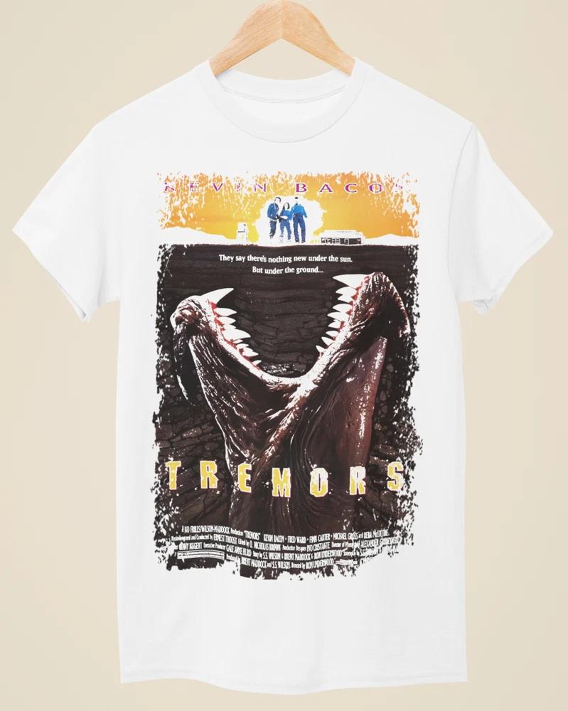 Tremors Movie Poster Inspired Unisex White TShirt S