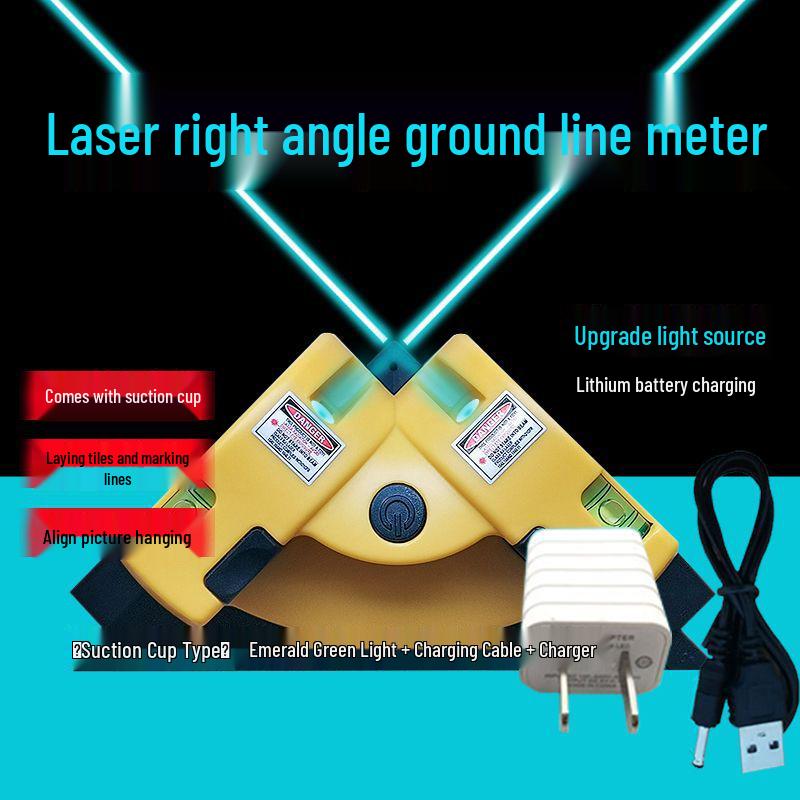 High-Precision Green Infrared 90° Angle Laser Level Tile Sticker