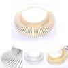 Fashion Solid Color Curved Design Women Metal Necklace Collar For Fashion Enthusiasts