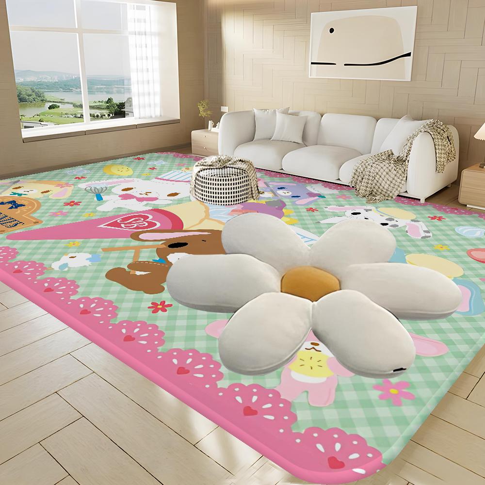 S_sugarbunnies Anime Kawaii Bathroom Mat Retro Multiple Choice Living Room Kitchen Rug Non-Slip Bedside Mats