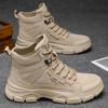 Men High Top Outdoor Ankle Boots 2026 Autumn Comfortable Non Slip Casual Shoes Lace Up Fashion Hiking Sports Shoes Botas Hombre