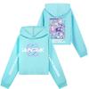Kids' Long Sleeve Loose Pullover Letter Print Drawstring Hooded Sweatshirt