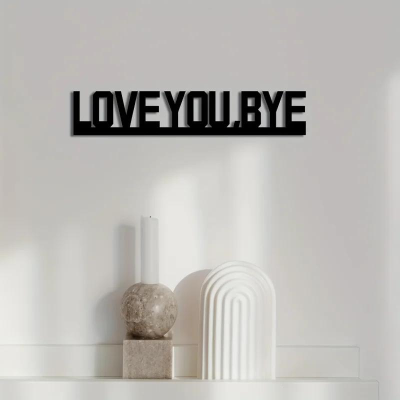 Top Quality Wooden Sign Wall Decor Boho Carved Love You Bye Rustic Hanging Ornament For Home Entryway Hallway Living Room Garden