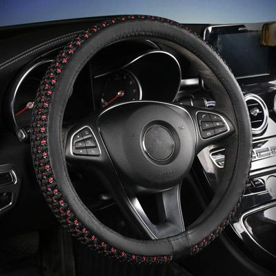 38 cm Automobil-Universal-Lenkradbezug Rutschfester Auto-Lenkradbezug Geprägtes Leder Auto-Styling