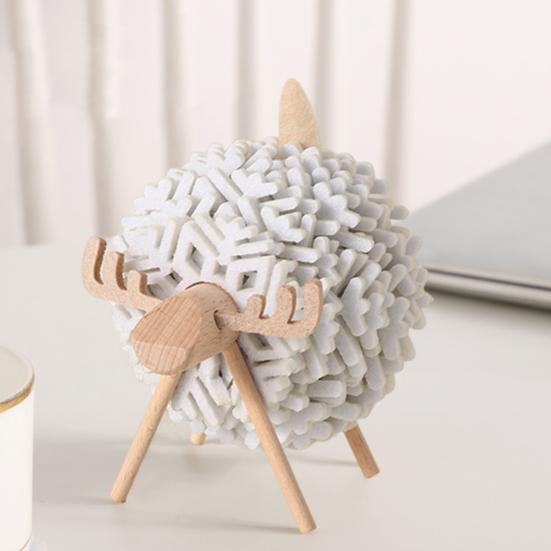 10-teiliges Filzuntersetzer-Set mit Schafhalter, saugfähiger Getränkeuntersetzer zum Schutz des Tisches, Schneeflocken-Tassenmatte aus Wollfilz für heiße Getränke, Schaf-Dekor