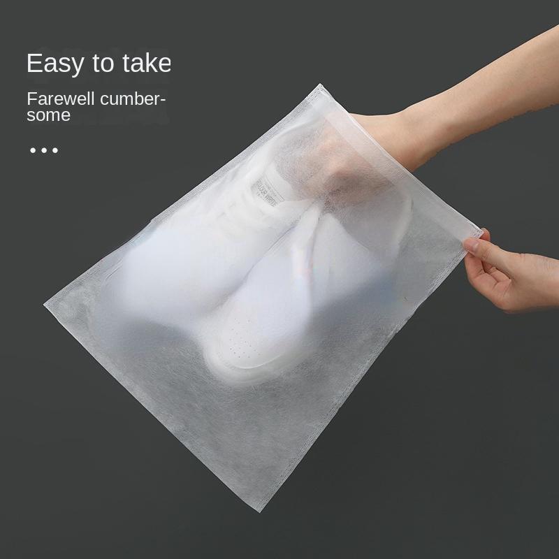 1PcsShoe Dust Covers Non-Woven Dustproof Drawstring Clear Storage Bag Travel Pouch Shoe Bags Drying Shoes Protect Shoes