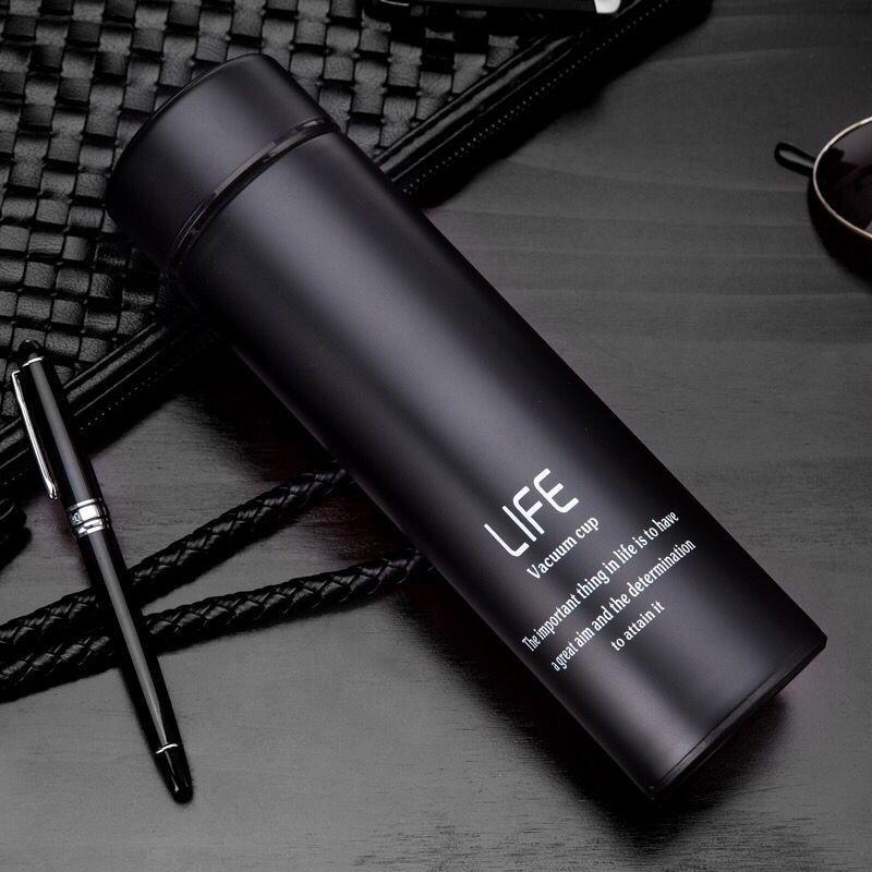 Large Capacity Thermos Cup 500ml Vacuum Flasks Portable Stainless Steel Thermos Cup Water Bottle Travel Tea Mug Office Thermos Cup