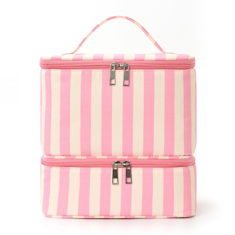 Double-layer Nail Polish Storage Bag Essential Oil Bag Cosmetic Nail Care Set Manicure Tool Storage Box 30 Compartments LIJIAO