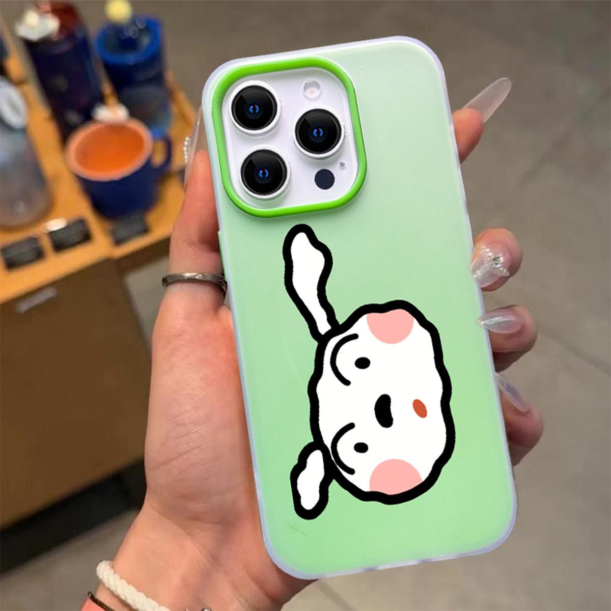 

Jelly Two-in-one Mobile Phone Case Internet Celebrity Couple Cartoon Ins Style Mobile Phone Case High-end Large Hole Anti-fingerprint For iphone 17PROMAX