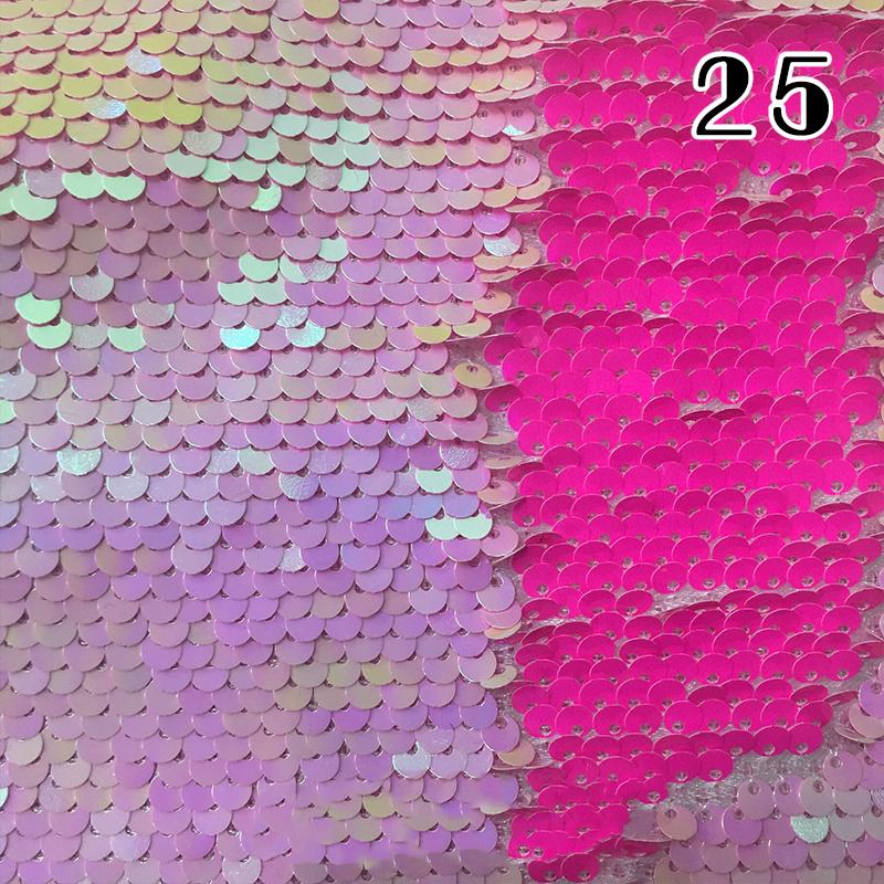 100x130cm Oboustranná 5mm Látka s rybími šupinkami Reverzibilní látka s flitry DIY Řemesla Šití Oděv Boty Pozadí Dekor