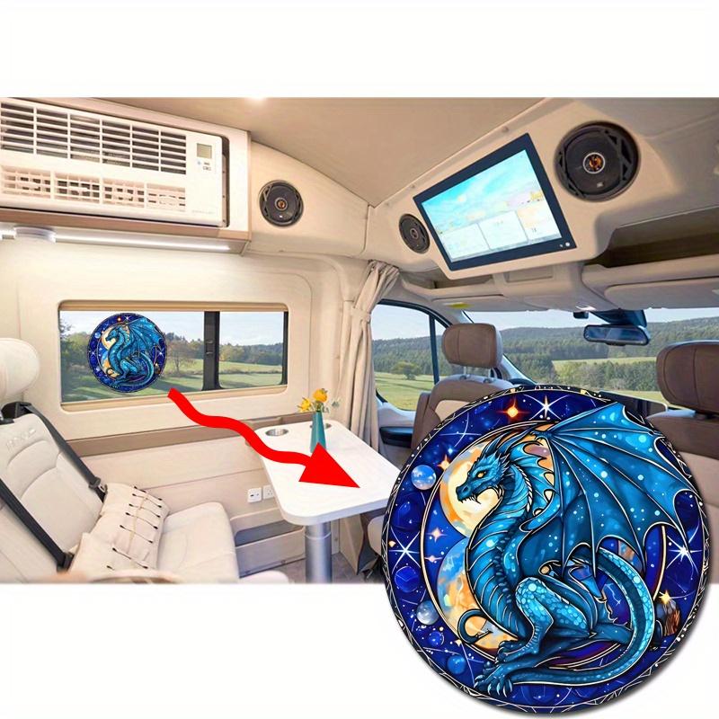 2026 Blue Flying Dragon Electrostatic Stickers Window Glass Sticker Waterproof Vinyl Decals No Adhesive Home Decoration #91