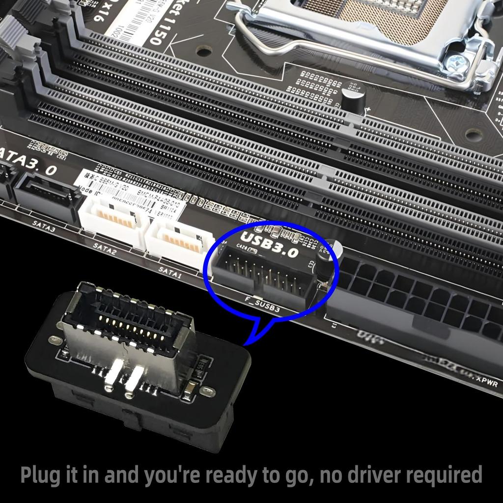 USB Front Panel Adapter 19/20Pin Internal Connector for PC Motherboard To USB 3.1/3.2 Type-C Front Socket Key-A Type-E Header