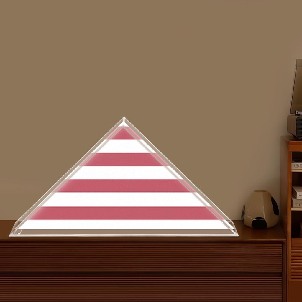 Lightweight Showcase Premium Clear Acrylic Flag Display Case - Modern Triangular Design, Fits 5x9.5In Flags, Wall / Table Mount