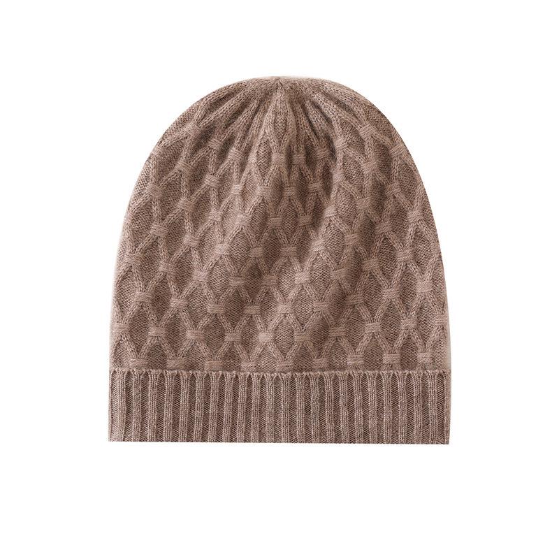 2025 Cashmere Women's Cable Knit Earflap Turn-Up Hat - High-End Autumn/Winter Fashion