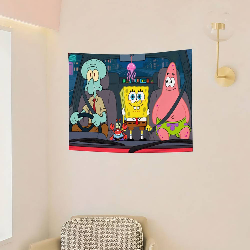 AnimeSSpongeabBobsCute Flags Room Decor Outdoor Decors Personalized Items Flags For Bedrooms Home Funny