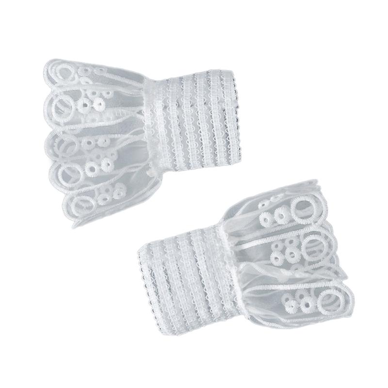 

Faux Sleeves Decorative Sleeves Sweater Embroidery Lace False Sleeves Cuff Extension Universal Size Easy Wear Arm Cover 1