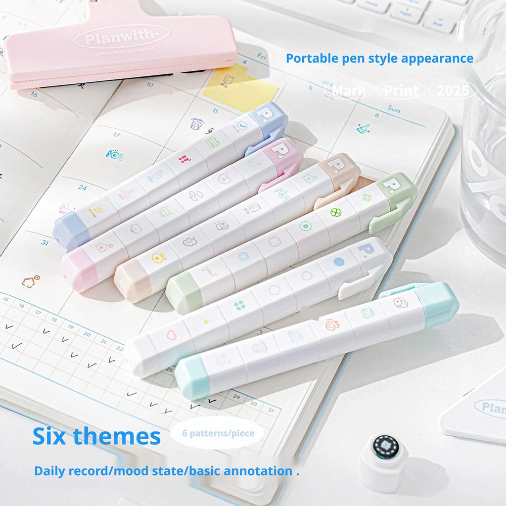 Detachable Multi Part Stamp Pen Style Creative Design For Journaling DIY Craft Personalized Letter Pattern Stamp Clear Imprint