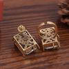 Luxury Designer Transparent Crystal Earrings Stud Ring Square Winding Gold Color Vintage Jewelry High Quality Accessories