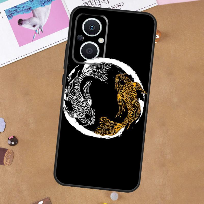 Koi Fish Yin Yang Case For OPPO Reno 4Z 5Z 8T 10 11 Pro 11F 5 6 7 8 Lite OPPO Find X5 X6 Pro X2 X3 Neo Cover