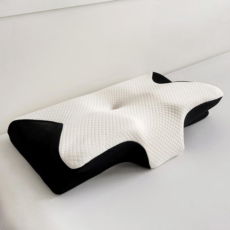Butterfly Memory Foam Neck Pillow Orthopedic Support Slow Rebound Comfortable Sleep Pillow for Cervical Massage