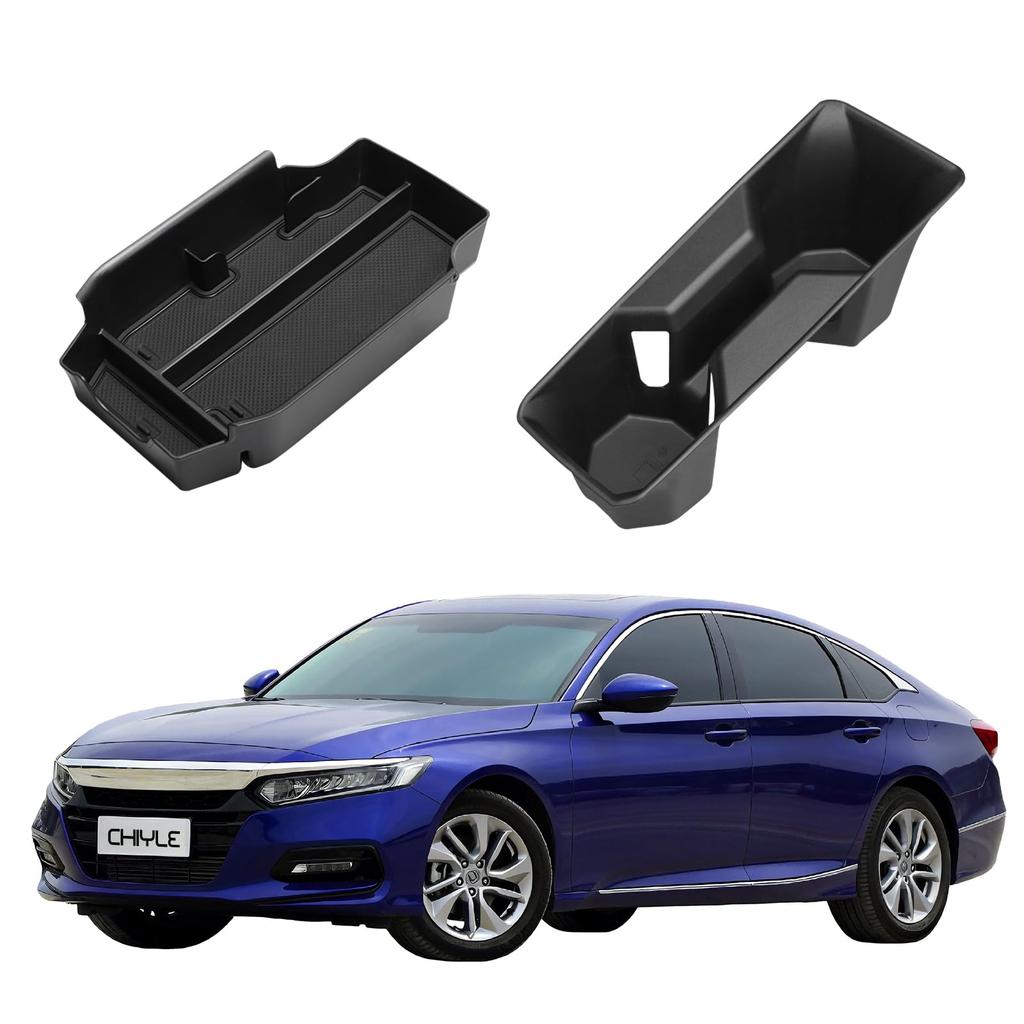 CHIYLE Set for 2023 Honda Accord Center Console Organizer Storage Cup Honda Accord Exclusive Accessory 2-Piece (Gasoline Model) Tray, Box, Holder,