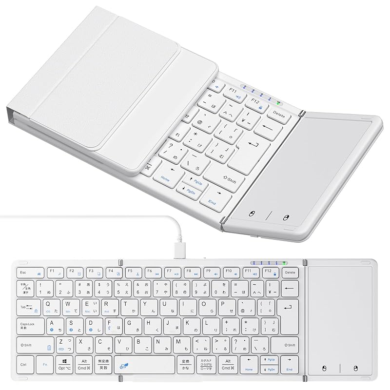 

[Latest model]Omikamo keyboard Bluetooth foldable ipad wireless with touchpad Japanese sequence For both wired and wireless use Equipped with left and
