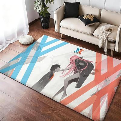 KWaii D-DARLING In The FRANXX Floor Mat Cozy Flannel Soft Thick Non-Slip Mat For Living Room Bedroom Kitchen Decor Rugs