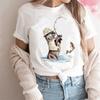 Otter T-Shirt Damen T-Stil Sommer Lässig Locker Comic Oberteil Mädchen Anime Kleidung