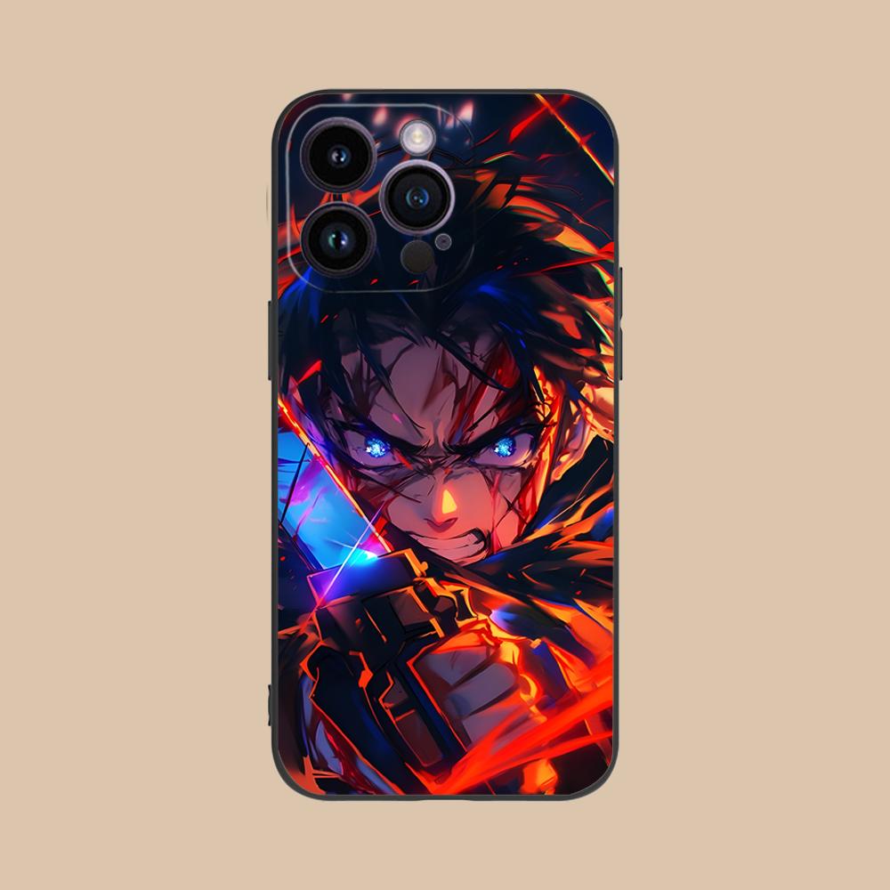 AOT Eren Mobile Cell Phone Case for iPhone 17 16 15 14 13 12 11 X XR XS 8 7 Pro Max Plus Mini Colour Protective Luxury Cover
