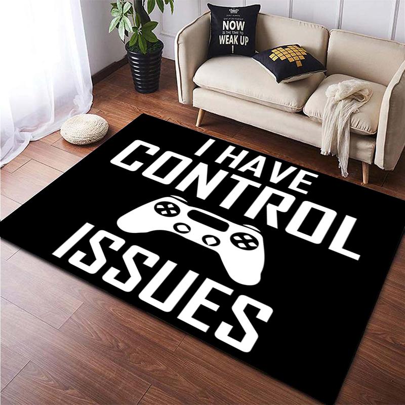 Cartoon Comic Game Handle Painting Carpet for Living Room Large Area Rug Black Soft Carpet Home Decoration Mats Boho Rugs