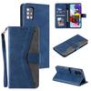 Applicable to Samsung S25 calf pattern splicing leather case A56 retro matte card wallet bracket protective case A27