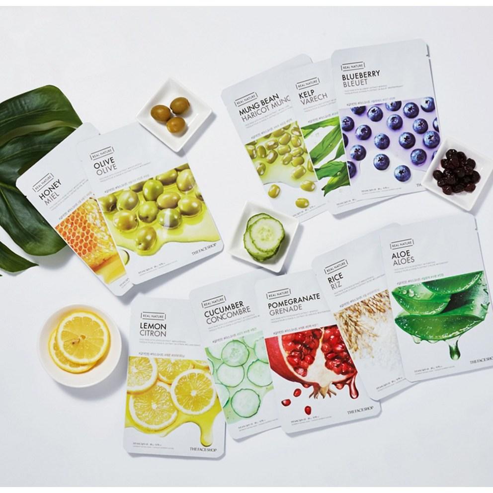 [THE FACE SHOP] Real Nature Maskenblatt - Aloe (10 Blätter)