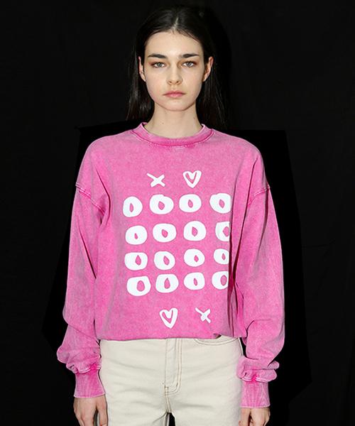 Demi Gnimonic Washed Pink T-Shirt_Washing Pink Ts Pink/Free