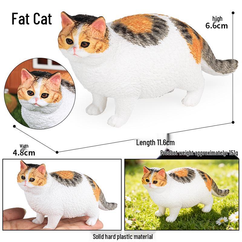 Children's Realistic Plush Cat Models: Bell, Fat, Orange, Farm, Hairless & Blue Cat - Cat Story Series