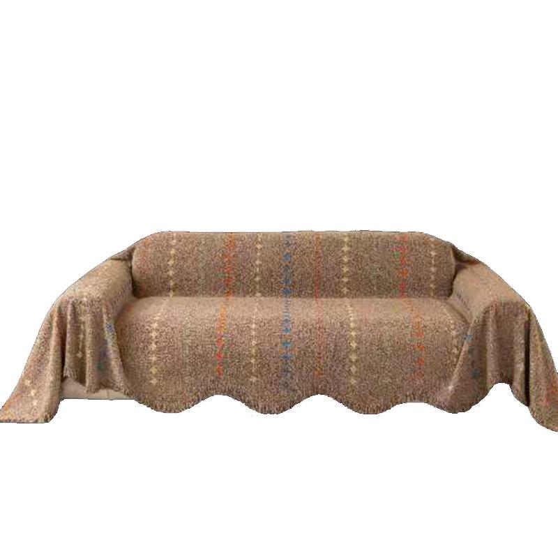 1Pc Sofa Towel Retro Striped Light Luxury New Autumn And Winter Thickened Anti-Cat Scratch Sofa Cover Cloth Home Textile