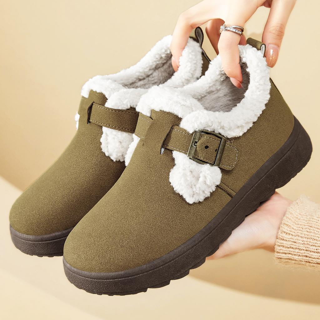 Shoes Women's Winter Cotton Shoes Piled Thickened Snow Boots Cold-proof and Warm Cotton Boots Versatile Short Boots Outer Women's Boots