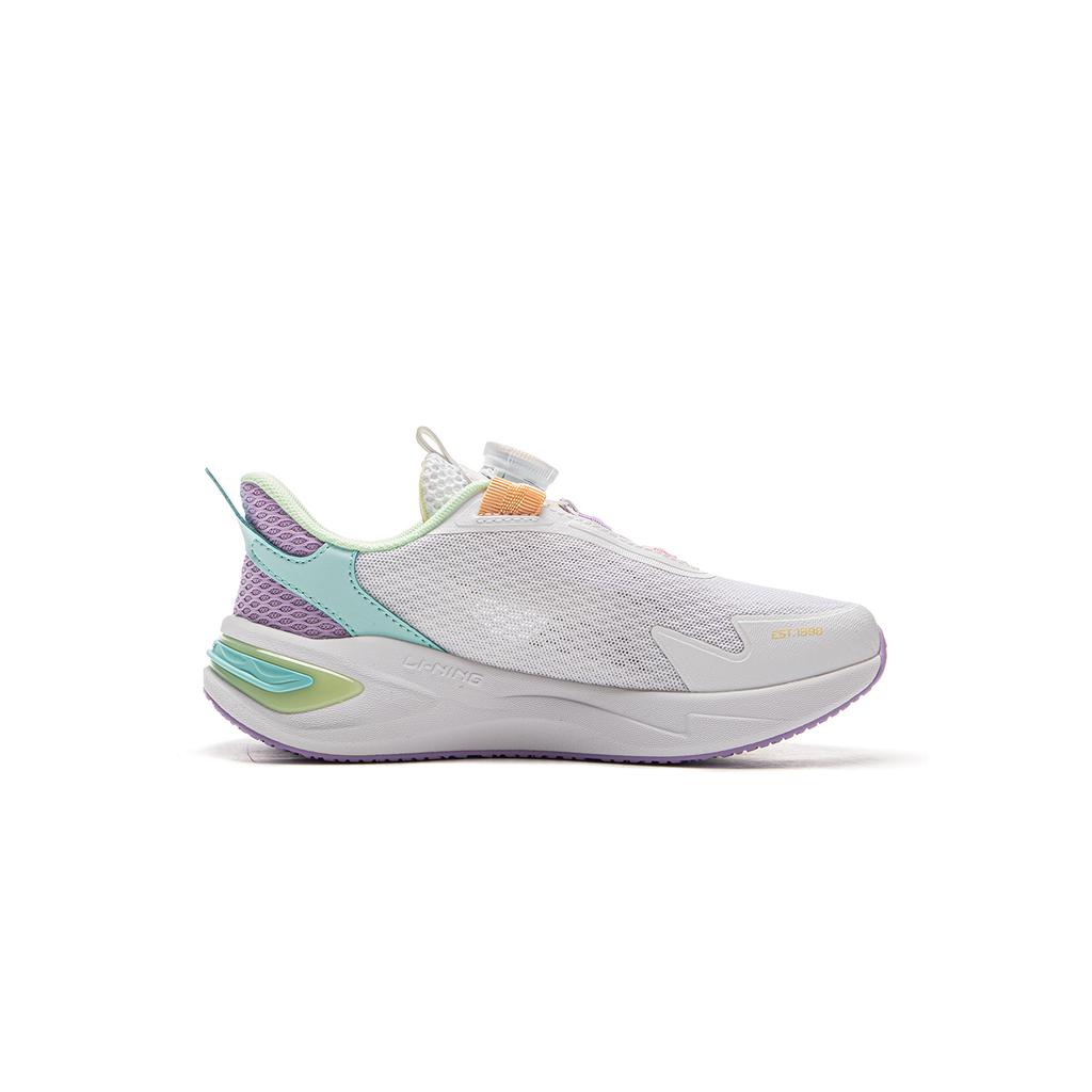 Li Ning Kids Sports Lifestyle Series Fashion Comfortable Casual Shoes Kids Casual Shoes Standard-White Rose-Purple YKNV020-2