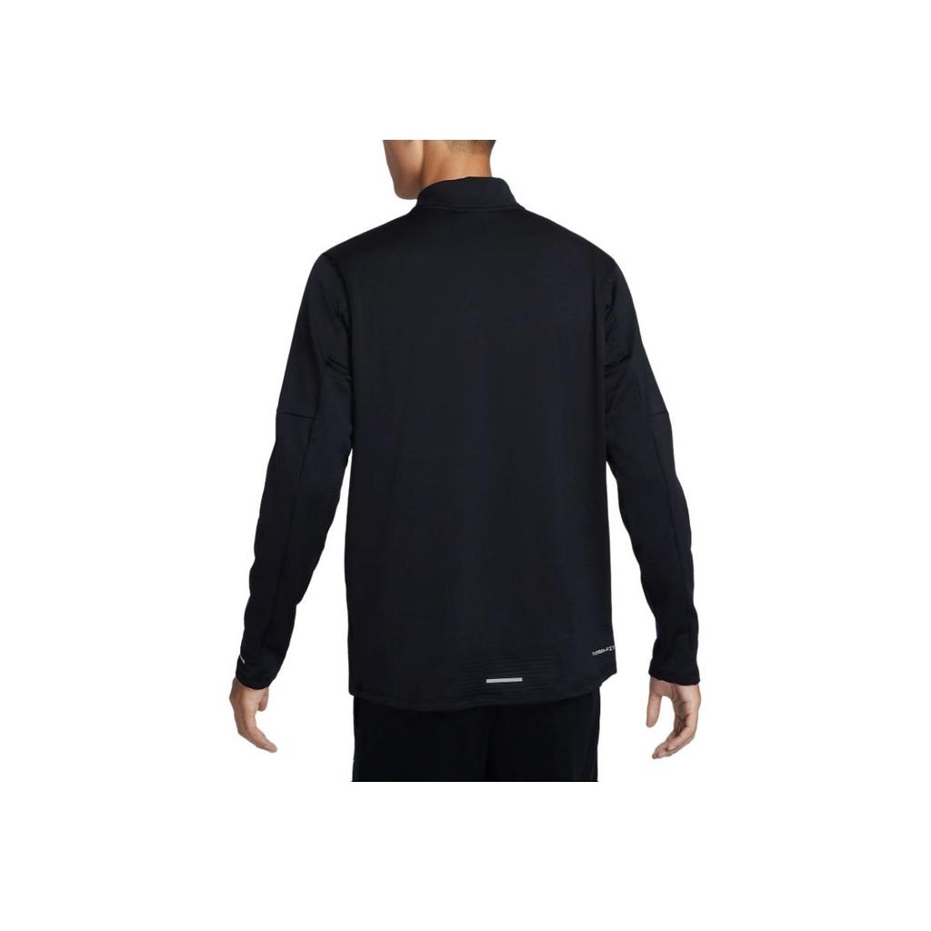 Nike Logo Stand Collar Half Zip Long Sleeve T-Shirt Men Tops Black FZ1150010