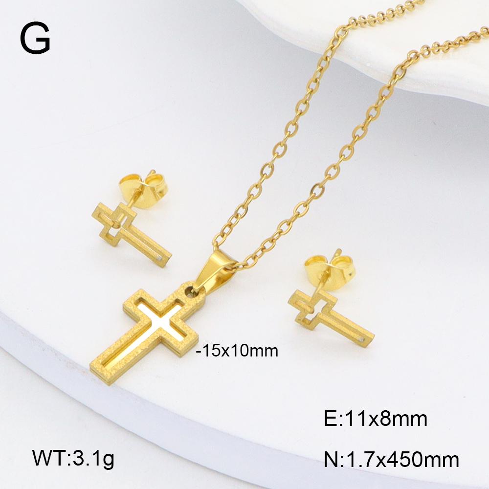 Stainless Steel Gold Flower Set Women 4pcs Necklace Earrings Bracelet Ring Cubic Zirconia Luxury Wedding Party Anniversary Gift