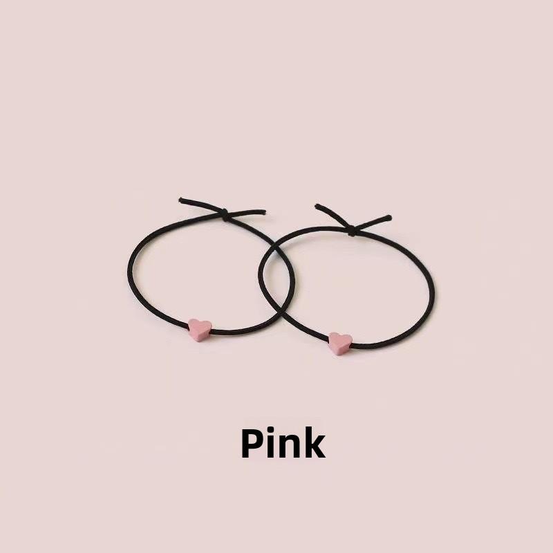 

Love-themed Hair Band Hair Bun for Women, Simple and Versatile Hair Elastic, Enhancing Overall Appearance. 7pcs розовый
